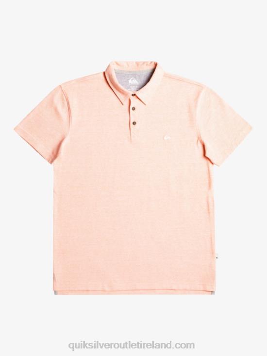 Men Quiksilver Sunset Cruise Short Sleeve Polo Shirt N02TD480 fresh salmon