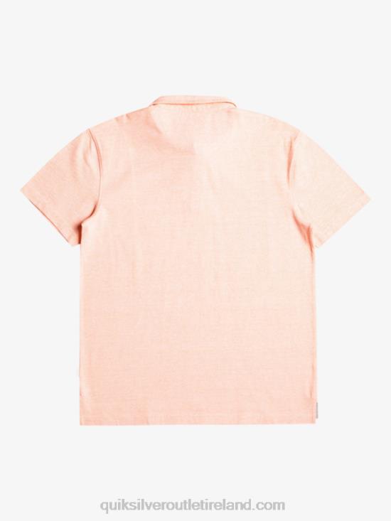 Men Quiksilver Sunset Cruise Short Sleeve Polo Shirt N02TD480 fresh salmon