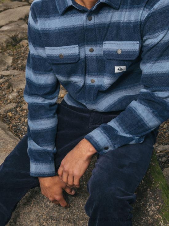Men Quiksilver Surf Days Long Sleeve Flannel Shirt N02TD1556 navy blazer flannel stripe