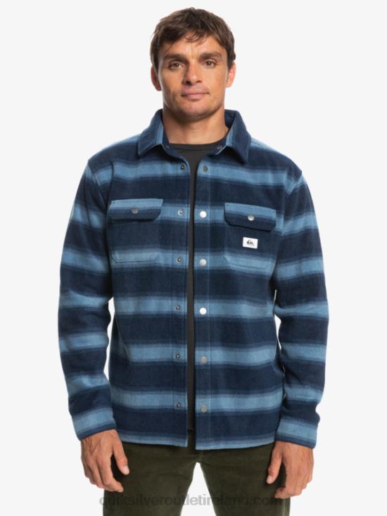 Men Quiksilver Surf Days Long Sleeve Flannel Shirt N02TD1556 navy blazer flannel stripe