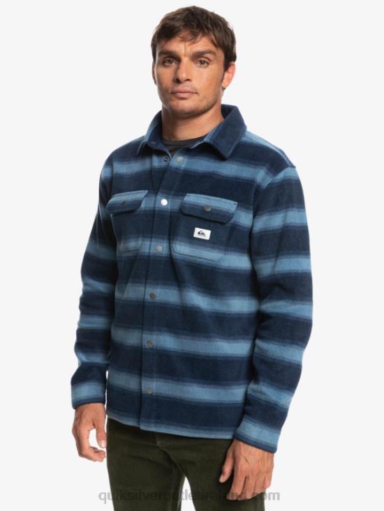 Men Quiksilver Surf Days Long Sleeve Flannel Shirt N02TD1556 navy blazer flannel stripe