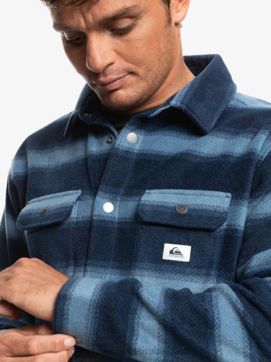 Men Quiksilver Surf Days Long Sleeve Flannel Shirt N02TD1556 navy blazer flannel stripe
