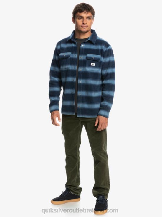 Men Quiksilver Surf Days Long Sleeve Flannel Shirt N02TD1556 navy blazer flannel stripe