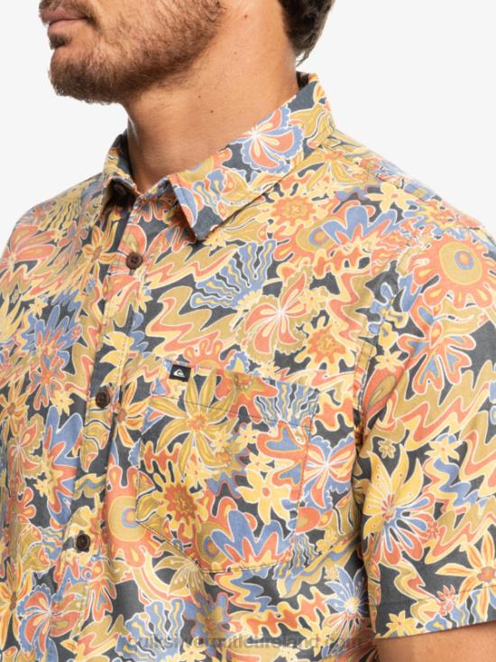 Men Quiksilver Surfadelica Short Sleeve Shirt N02TD967 dark slate surfadelica