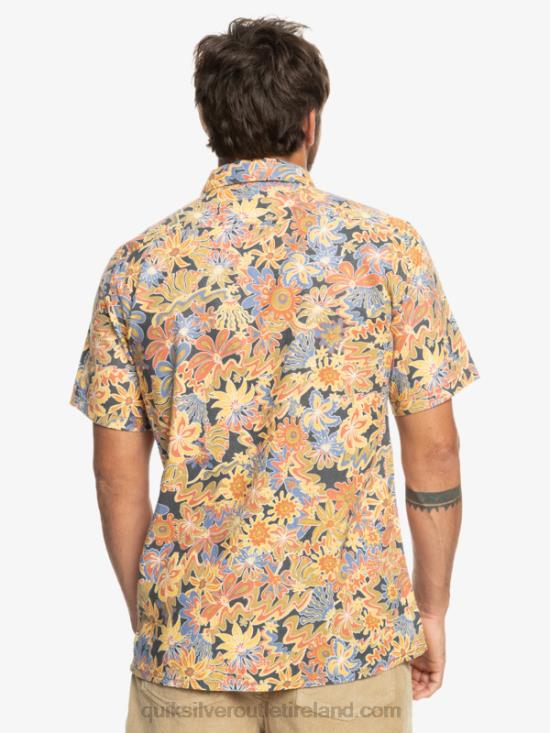 Men Quiksilver Surfadelica Short Sleeve Shirt N02TD967 dark slate surfadelica
