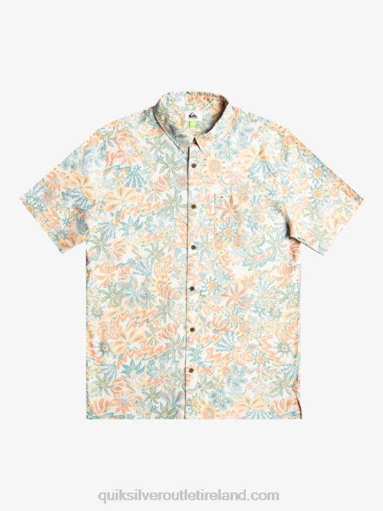 Men Quiksilver Surfadelica Short Sleeve Shirt N02TD968 birch surfadelica