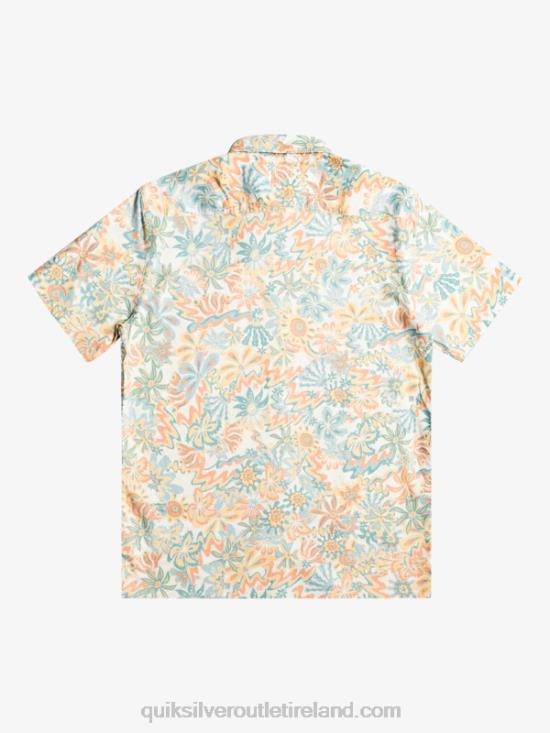 Men Quiksilver Surfadelica Short Sleeve Shirt N02TD968 birch surfadelica