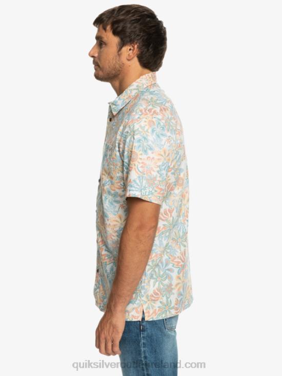 Men Quiksilver Surfadelica Short Sleeve Shirt N02TD968 birch surfadelica