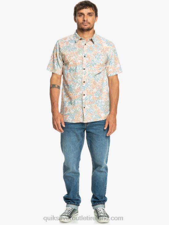 Men Quiksilver Surfadelica Short Sleeve Shirt N02TD968 birch surfadelica