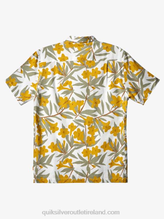 Men Quiksilver Waterman Around Bush Short Sleeve Shirt N02TD472 tea around town