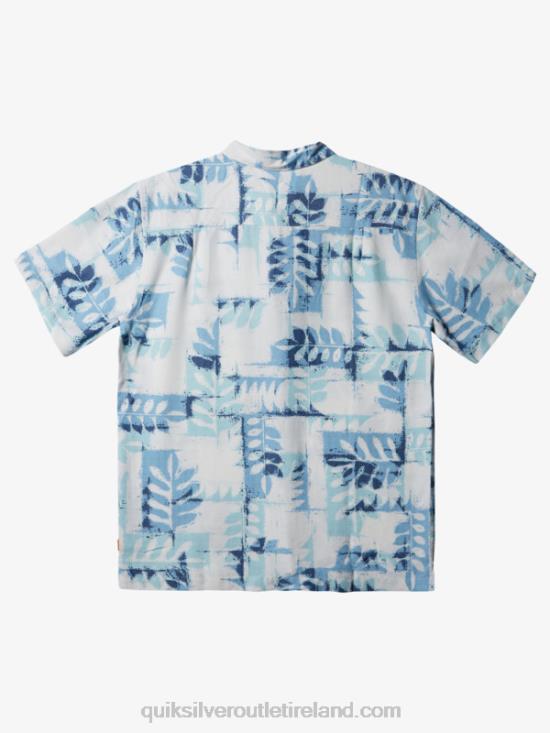 Men Quiksilver Waterman Canoes Reef Technical Short Sleeve Shirt N02TD399 dusk blue canoes reef w