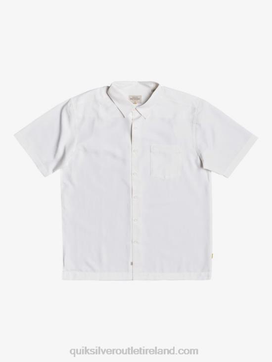 Men Quiksilver Waterman Centinela Premium Anti-Wrinkle Shirt N02TD1300 white centinella