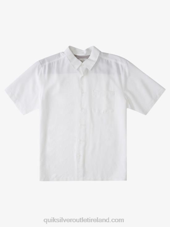 Men Quiksilver Waterman Centinela Premium Anti-Wrinkle Shirt N02TD1300 white centinella