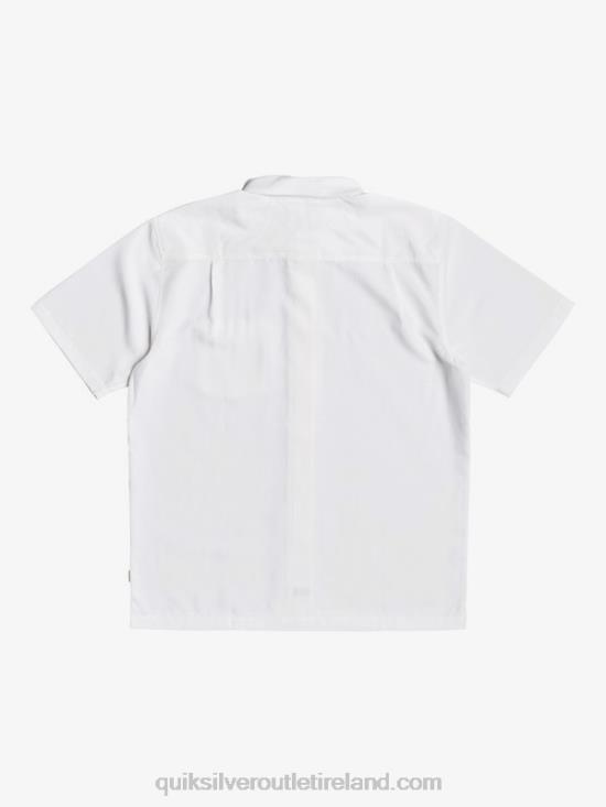 Men Quiksilver Waterman Centinela Premium Anti-Wrinkle Shirt N02TD1300 white centinella