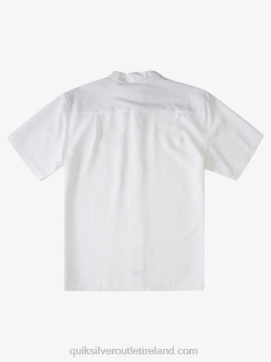 Men Quiksilver Waterman Centinela Premium Anti-Wrinkle Shirt N02TD1300 white centinella