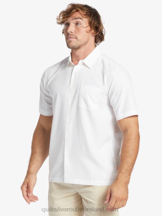 Men Quiksilver Waterman Centinela Premium Anti-Wrinkle Shirt N02TD1300 white centinella