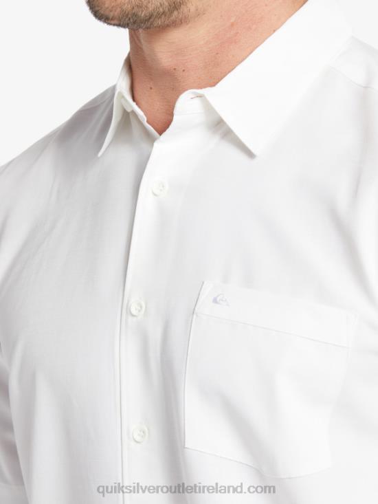 Men Quiksilver Waterman Centinela Premium Anti-Wrinkle Shirt N02TD1300 white centinella