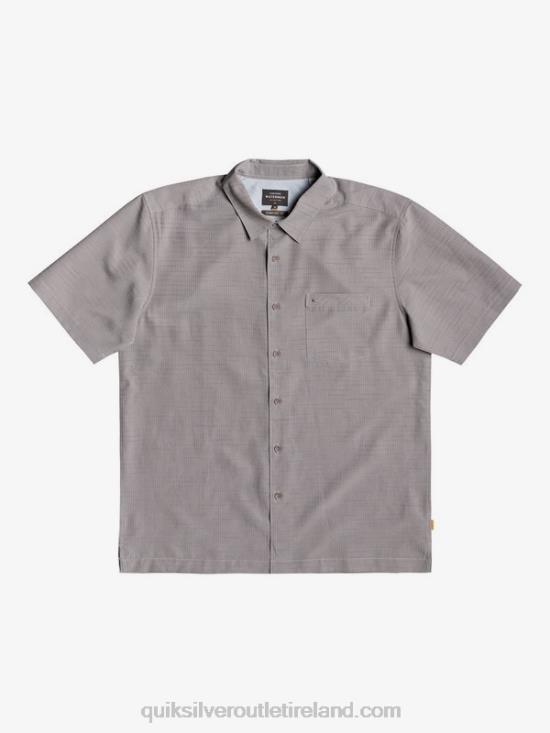 Men Quiksilver Waterman Centinela Premium Anti-Wrinkle Shirt N02TD1301 flint gray centinella