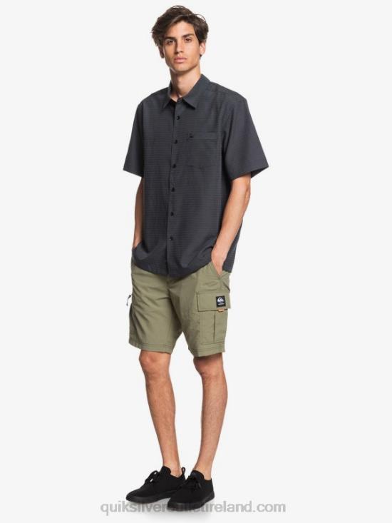 Men Quiksilver Waterman Centinela Premium Anti-Wrinkle Shirt N02TD1303 black centinella