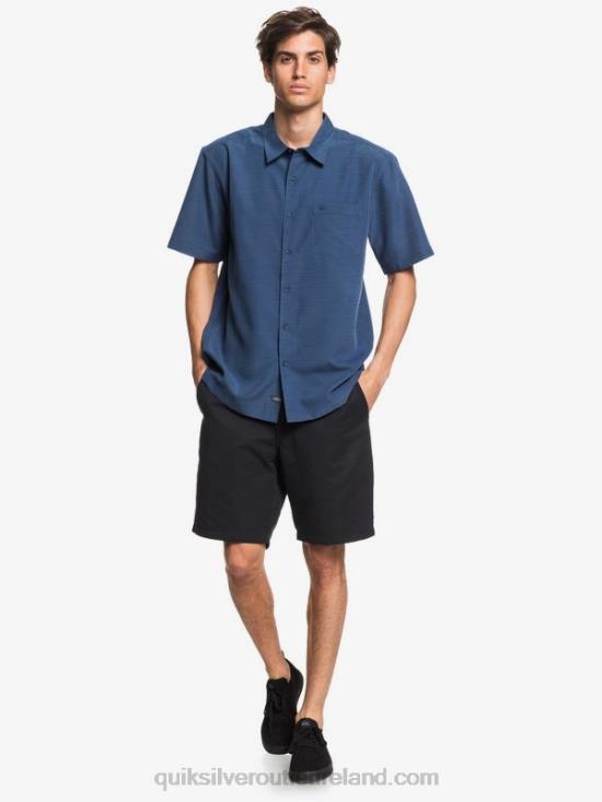 Men Quiksilver Waterman Centinela Premium Anti-Wrinkle Shirt N02TD1304 midnight navy centinella