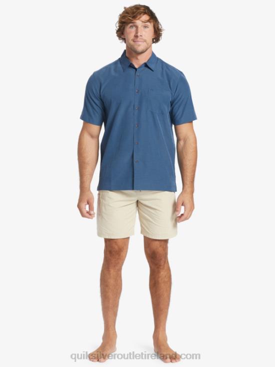 Men Quiksilver Waterman Centinela Premium Anti-Wrinkle Shirt N02TD1304 midnight navy centinella