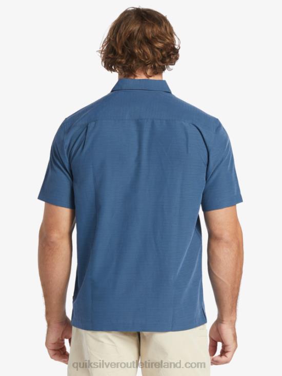 Men Quiksilver Waterman Centinela Premium Anti-Wrinkle Shirt N02TD1304 midnight navy centinella