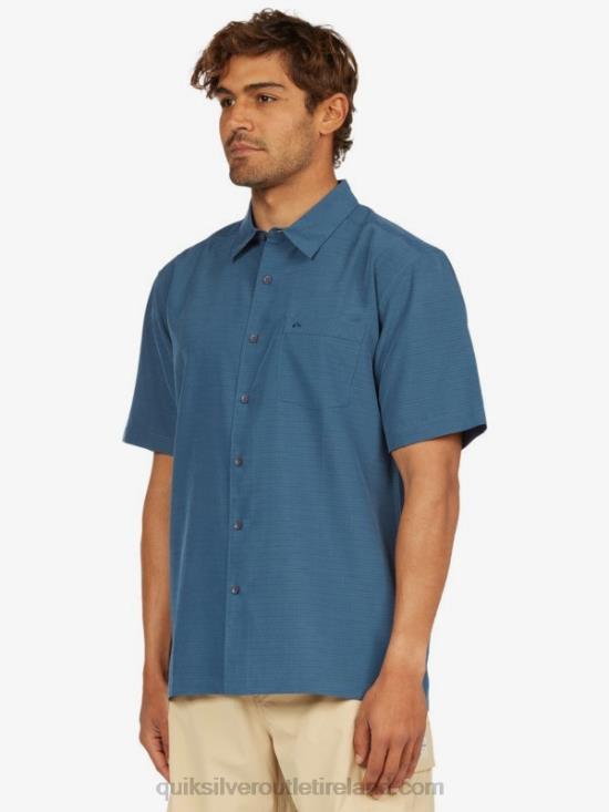 Men Quiksilver Waterman Centinela Premium Anti-Wrinkle Shirt N02TD1304 midnight navy centinella
