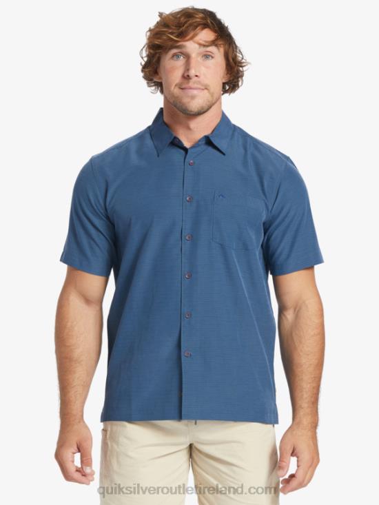 Men Quiksilver Waterman Centinela Premium Anti-Wrinkle Shirt N02TD1304 midnight navy centinella