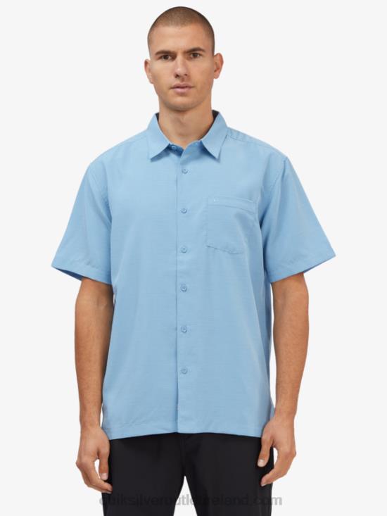 Men Quiksilver Waterman Centinela Premium Anti-Wrinkle Shirt N02TD1305 dusk blue centinella
