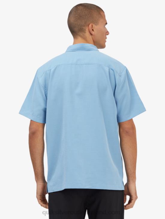 Men Quiksilver Waterman Centinela Premium Anti-Wrinkle Shirt N02TD1305 dusk blue centinella