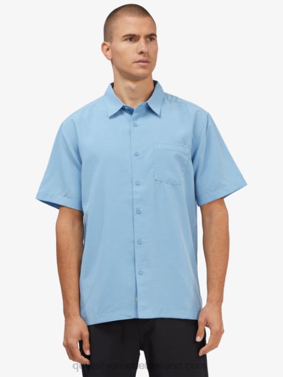 Men Quiksilver Waterman Centinela Premium Anti-Wrinkle Shirt N02TD1305 dusk blue centinella