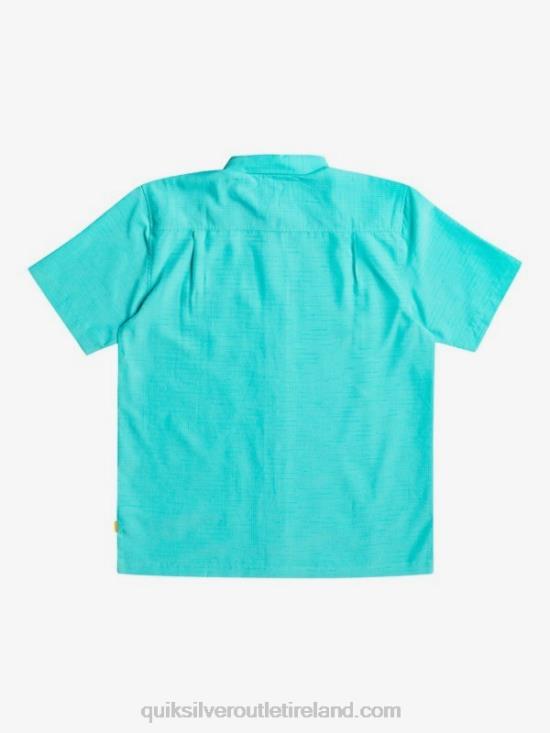 Men Quiksilver Waterman Centinela Premium Anti-Wrinkle Shirt N02TD1308 blue turquiose centinella