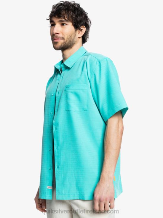 Men Quiksilver Waterman Centinela Premium Anti-Wrinkle Shirt N02TD1308 blue turquiose centinella