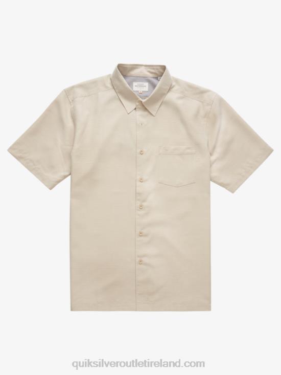 Men Quiksilver Waterman Centinela Premium Anti-Wrinkle Shirt N02TD1310 brown rice centinella