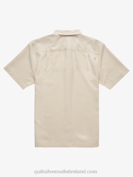 Men Quiksilver Waterman Centinela Premium Anti-Wrinkle Shirt N02TD1310 brown rice centinella