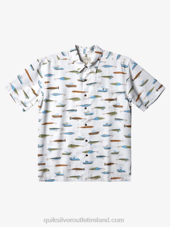 Men Quiksilver Waterman Drag Week Technical Short Sleeve Shirt N02TD440 tea drag week w