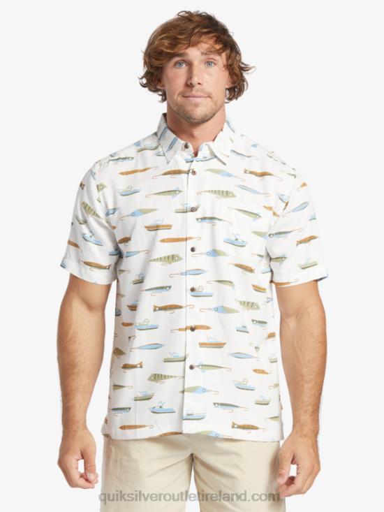 Men Quiksilver Waterman Drag Week Technical Short Sleeve Shirt N02TD440 tea drag week w