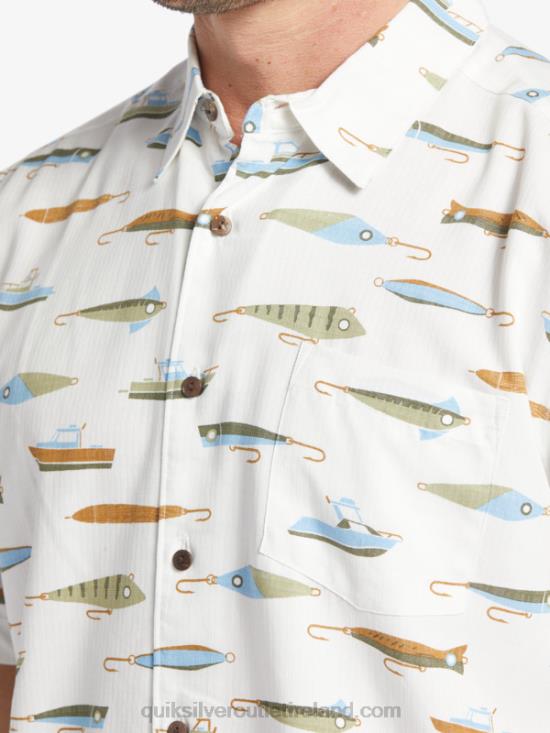 Men Quiksilver Waterman Drag Week Technical Short Sleeve Shirt N02TD440 tea drag week w
