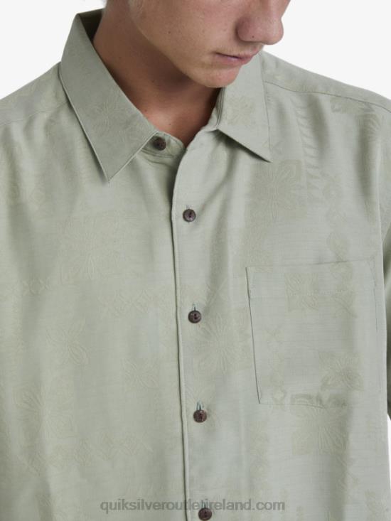 Men Quiksilver Waterman Manele Bay Short Sleeve Shirt N02TD801 tea