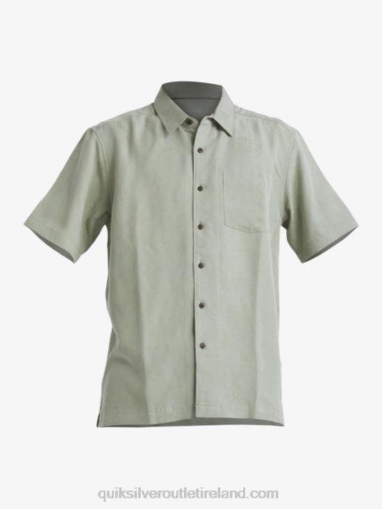 Men Quiksilver Waterman Manele Bay Short Sleeve Shirt N02TD801 tea