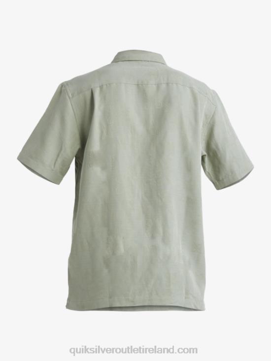 Men Quiksilver Waterman Manele Bay Short Sleeve Shirt N02TD801 tea