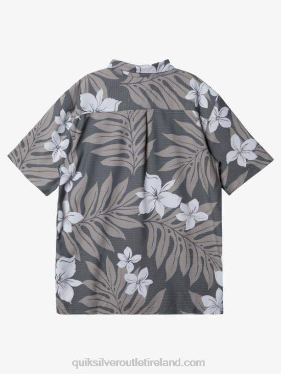 Men Quiksilver Waterman Shonan Short Sleeve Shirt N02TD993 dark slate