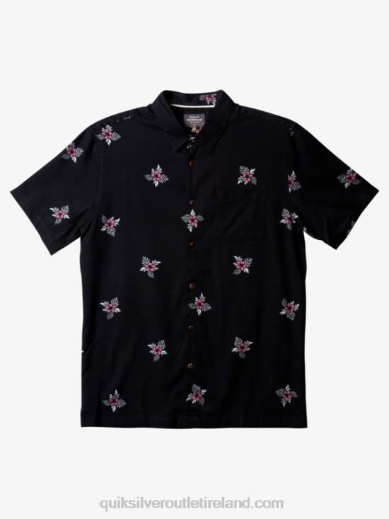 Men Quiksilver Waterman Small Pedals Short Sleeve Shirt N02TD424 black small pedals