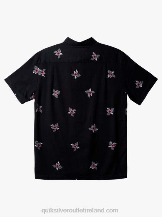 Men Quiksilver Waterman Small Pedals Short Sleeve Shirt N02TD424 black small pedals