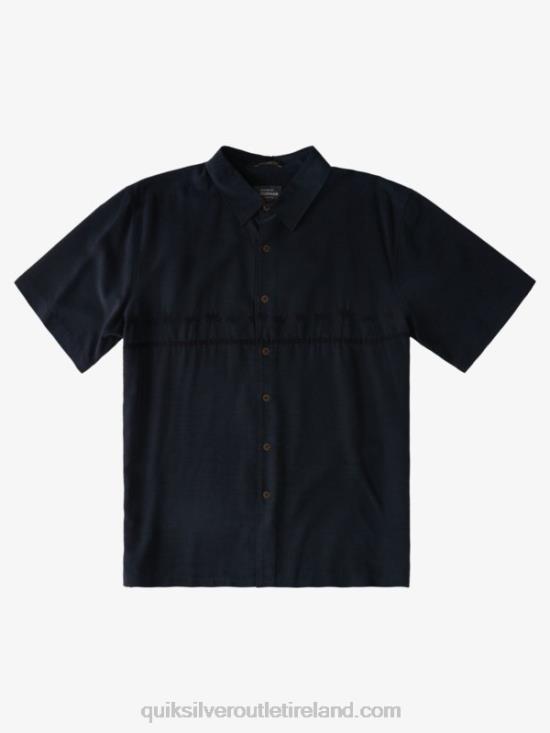 Men Quiksilver Waterman Tahiti Palms Premium Anti-Wrinkle Shirt N02TD868 black