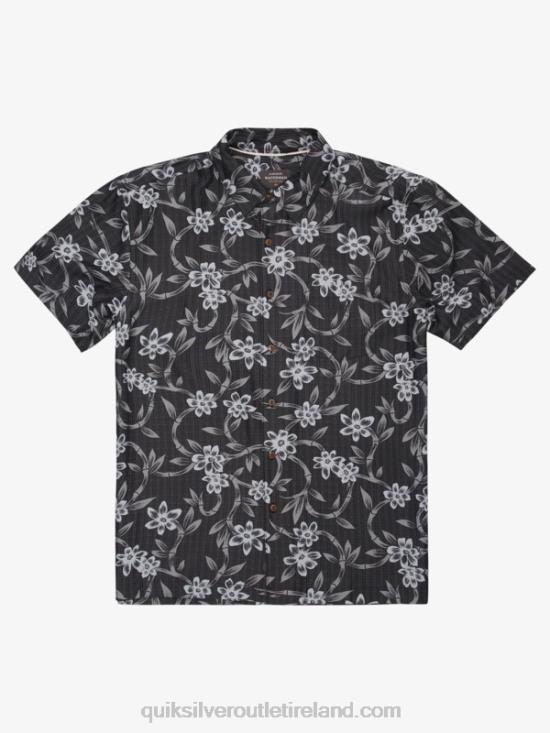 Men Quiksilver Waterman Twisted Flow Short Sleeve Shirt N02TD1352 black twisted flow
