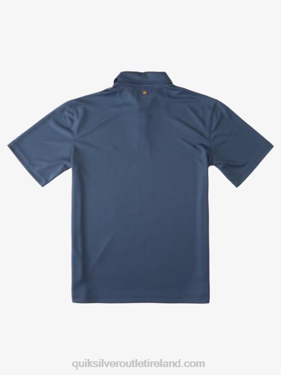 Men Quiksilver Waterman Water Short Sleeve Polo Shirt N02TD96 midnight navy