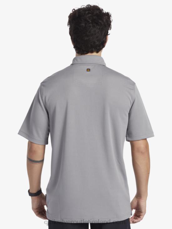 Men Quiksilver Waterman Water Short Sleeve Polo Shirt N02TD97 sharkskin