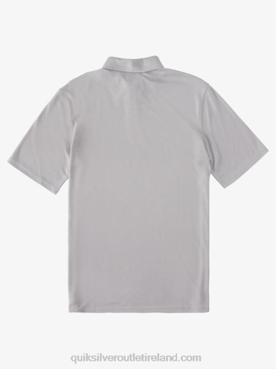 Men Quiksilver Waterman Waterpolo Short Sleeve Polo Shirt N02TD247 sharkskin