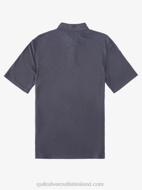 Men Quiksilver Waterman Waterpolo Short Sleeve Polo Shirt N02TD250 blue nights